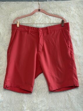 Kyodan Golf Mens Shorts Size 34 Coral Sporty Athleisure Pockets Summer Tennis